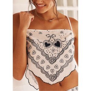 Anthropologie / LyreBird Scalloped Hanky Hem Cami